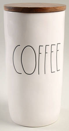 Farmhouse Coffee Canister & Wood Lid