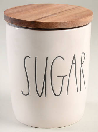 Farmhouse Sugar Canister & Wood Lid