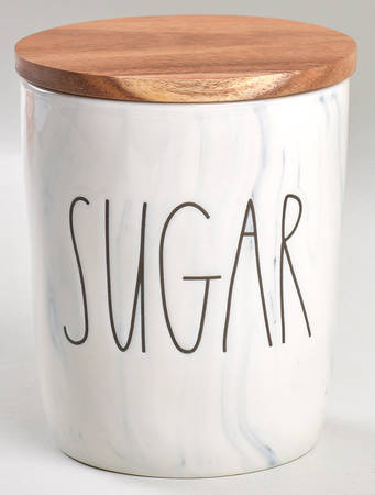 Farmhouse Sugar Canister & Wood Lid