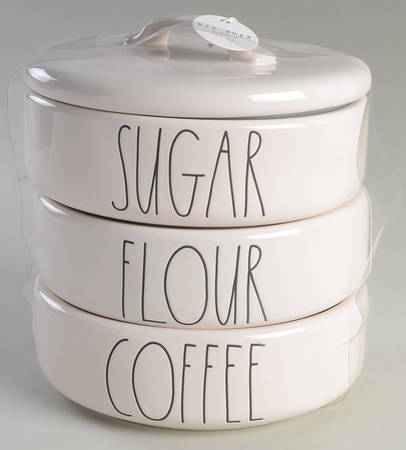 Farmhouse (4 Piece) Stacking Canister Set with Lid