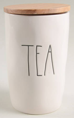 Farmhouse Tea Canister & Wood Lid