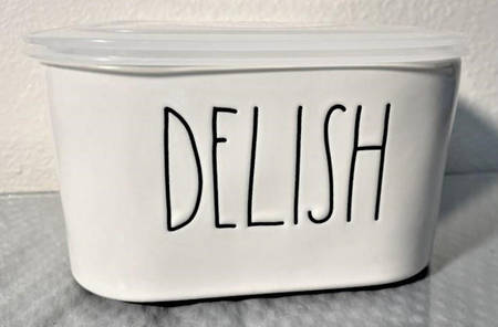 Farmhouse Oval Storage Jar & Vented Plastic Lid