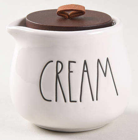Farmhouse No Handle Creamer & Wood Lid