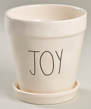 Farmhouse 4" Planter w/Attached Underplate