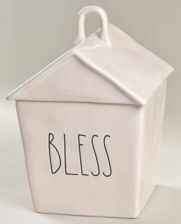 Farmhouse House Cookie Jar & Lid