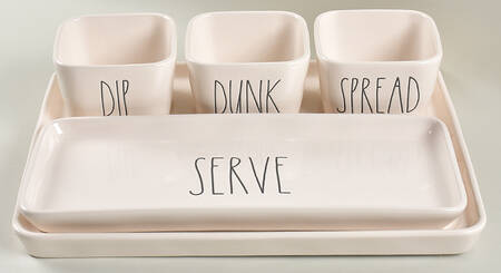 Farmhouse 5 Piece Serving Set (1-Tray,1 TRRE12, 3 Motif DIB)