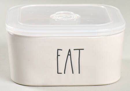 Farmhouse Square Bowl & Vented Plastic Lid