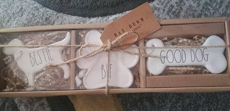 Farmhouse Ornaments for Dog - Set of 3 Boxed
