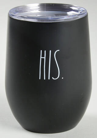 Farmhouse Metal Wine Tumbler & Plastic Lid