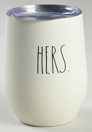 Farmhouse Metal Wine Tumbler & Plastic Lid