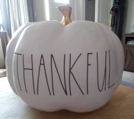 Farmhouse Pumpkin Figurine