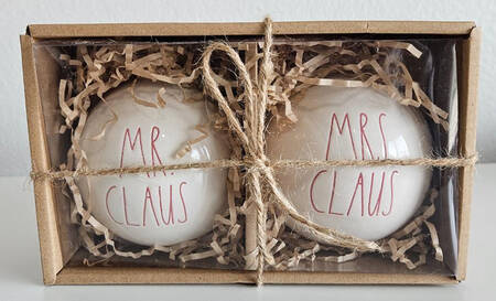 Farmhouse Ornaments - Boxed Set of 2 (ORNM28 & ORNM29)
