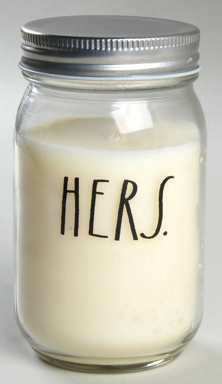 Farmhouse Glassware Candle Jar & Lid