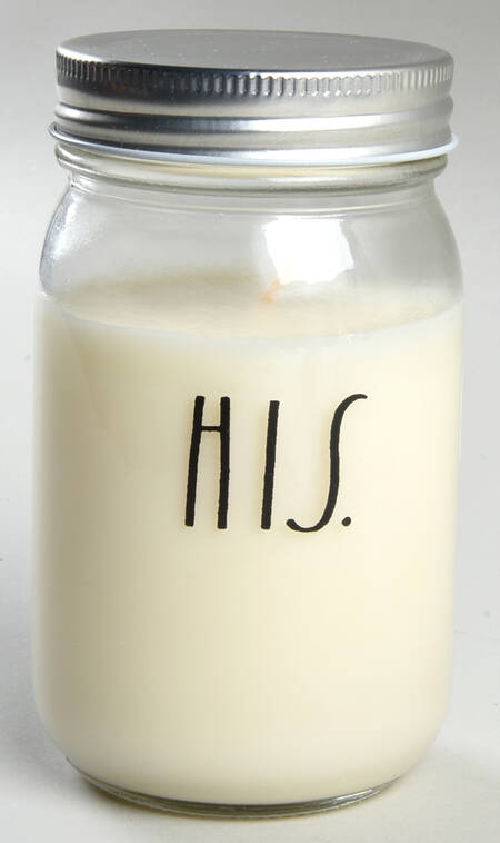 Farmhouse Glassware Candle Jar & Lid