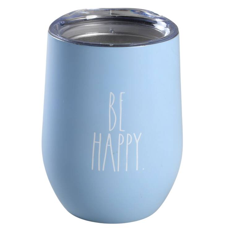 Farmhouse Metal Wine Tumbler & Plastic Lid