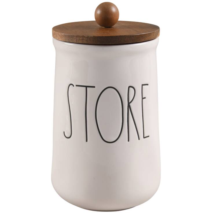 Farmhouse 7" Storage Jar & Wood Lid