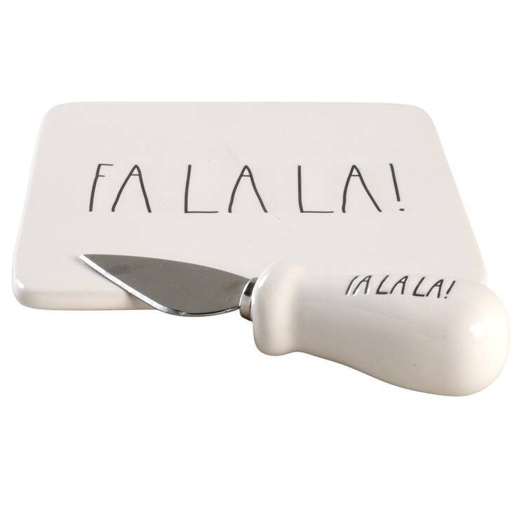 Farmhouse Holiday Cheese Tray & Knife Set
