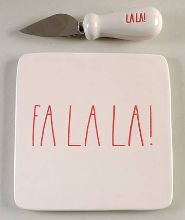 Farmhouse Holiday Cheese Tray & Knife Set