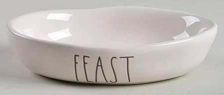 Farmhouse Oval Cat Bowl