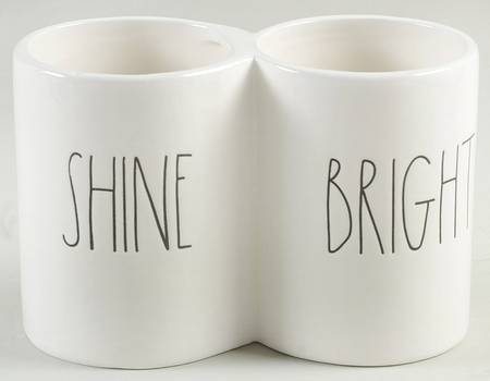 Farmhouse 2 Part Cosmetic Brush Holder