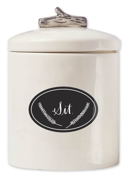 Rae Dunn Pet Products Dog Treats Canister & Lid