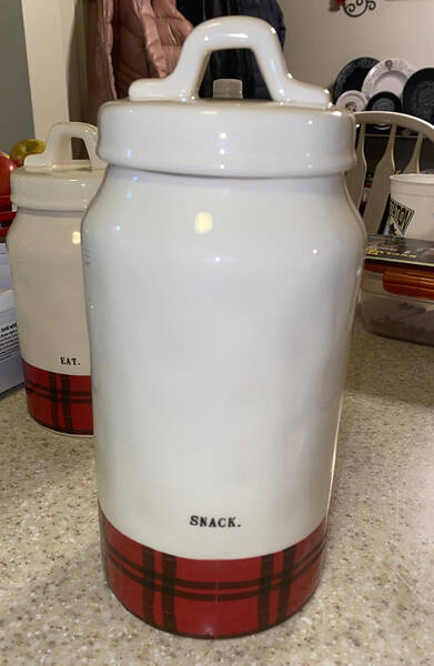 Rae Dunn Kitchenware Medium Canister & Lid