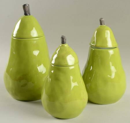 Rae Dunn Kitchenware (3 Piece) Figural Canister Set