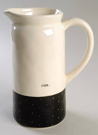 Polka Dot Band and Type Print 42 Oz Pitcher
