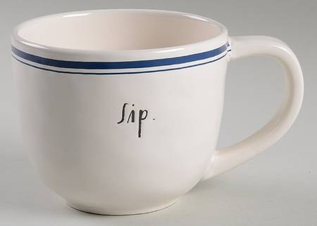 Blue Line and Stem Print Cup/Mug
