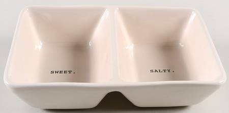 Rae Dunn Kitchenware (2 Part) Rectangular Divided Dish