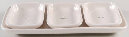 Rae Dunn Kitchenware (Set of 3 Motif) Rectangular Dish & 13" Tray