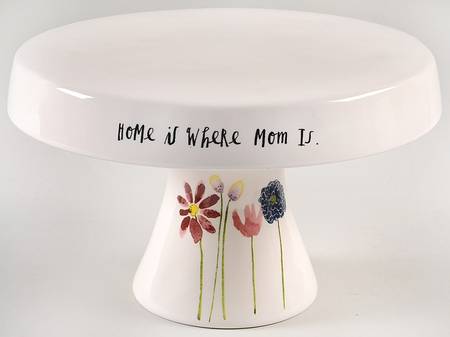 Bloom Flowers 9" Pedestal Cake Stand
