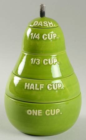 Rae Dunn Kitchenware (5 Pc) Pear Shape Stacking Measuring Cup Set