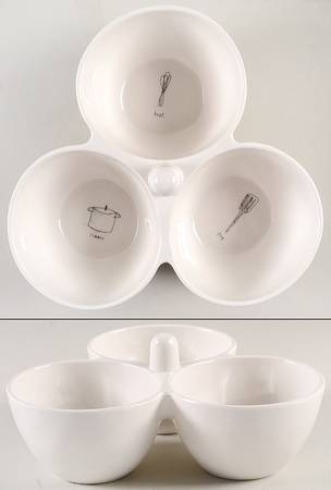 Cooking Icons Melamine 3 Section Server