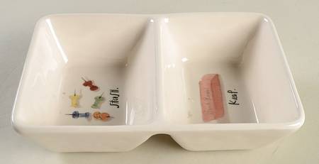 Rae Dunn Giftware (2 Part) Rectangular Divided Dish
