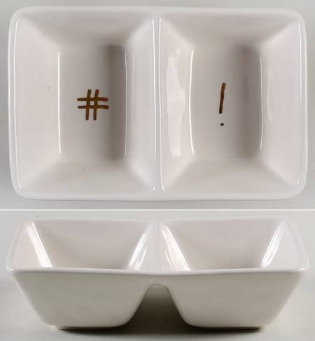 Rae Dunn Giftware (2 Part) Rectangular Divided Dish