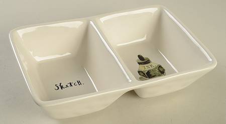Rae Dunn Giftware (2 Part) Rectangular Divided Dish