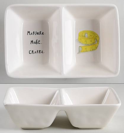 Rae Dunn Giftware (2 Part) Rectangular Divided Dish