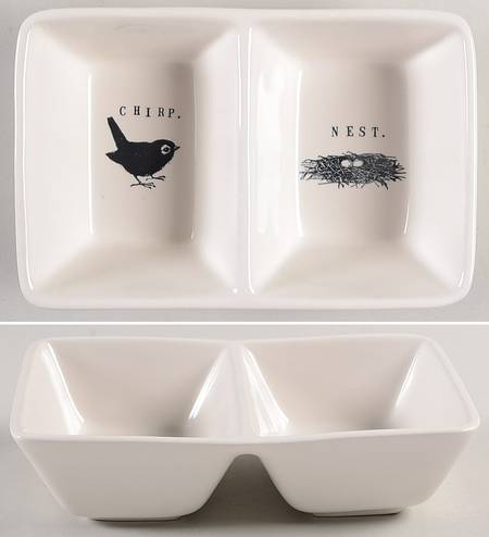 Rae Dunn Giftware (2 Part) Rectangular Divided Dish