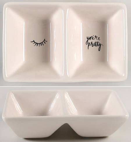 Rae Dunn Giftware (2 Part) Rectangular Divided Dish