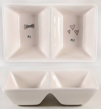 Rae Dunn Giftware (2 Part) Rectangular Divided Dish
