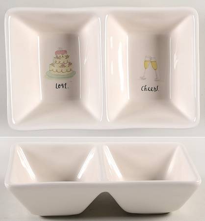 Rae Dunn Giftware (2 Part) Rectangular Divided Dish