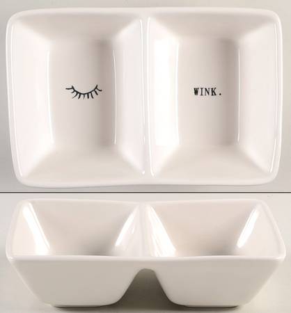 Rae Dunn Giftware (2 Part) Divided Rectangular Dish