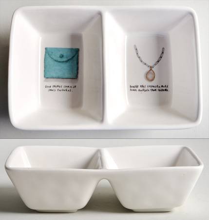 Rae Dunn Giftware (2 Part) Divided Rectangular Dish