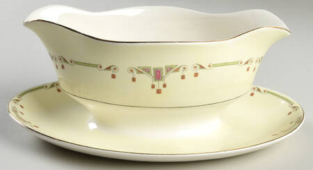 MEA454 Gravy Boat with Attached Underplate
