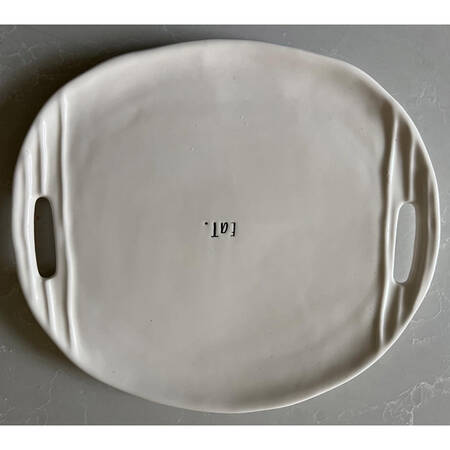Stem Print 13" Oval Handled Tray