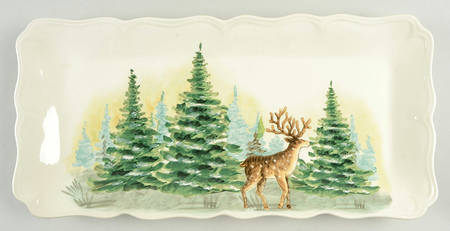 Watercolor Forest 17" Rectangular Serving Platter
