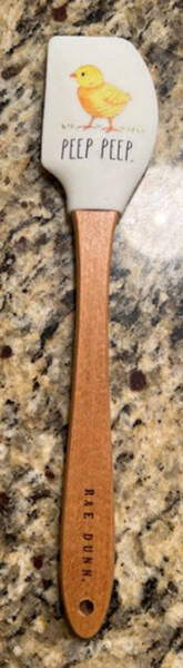Rae Dunn Holiday Silicone & Wood Small Spatula