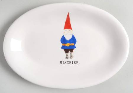 Christmas Gnomes 8" Oval Plate