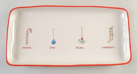 Christmas (Sweet, Joy, Kiss, Comfort) 14" Rectangular Serving Platter